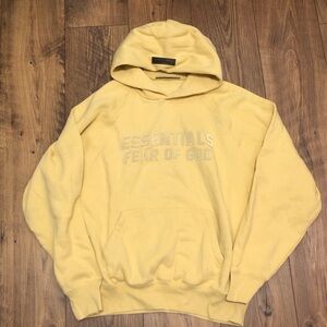 Fear of God Essentials Yellow Hoodie Sweatshirt